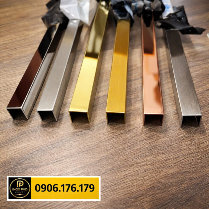 Nẹp inox chữ U che mép gạch đá, bảo vệ cạnh vật liệu và tăng độ bền tại Hà Nội, Bắc Ninh, Bắc Giang
