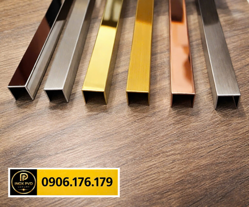 Nẹp inox chữ U che khe nối vật liệu sàn tường, tăng độ bền và thẩm mỹ tại Hồ Chí Minh, Bình Dương, Vũng Tàu