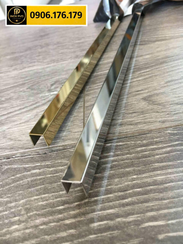 Nẹp inox chữ U che khe nối sàn tường, tăng thẩm mỹ và bảo vệ mép vật liệu tại Hà Nội, Bắc Ninh, Bắc Giang