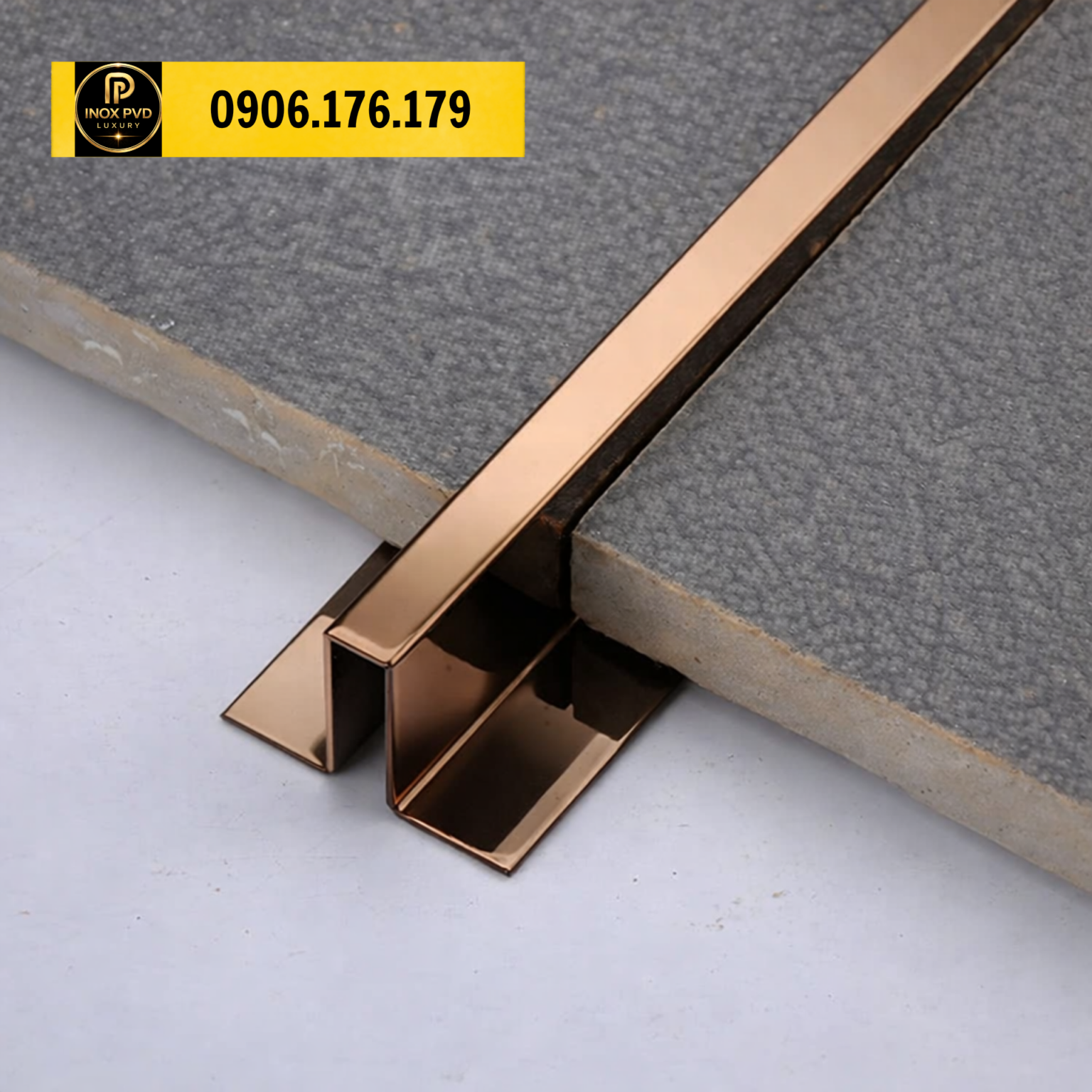 Nẹp inox U TAI giúp bề mặt gạch thẳng hàng