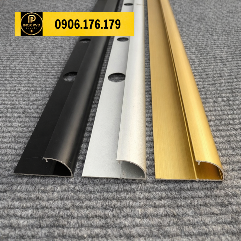 Nẹp YC10 tạo đường viền gạch thẳng đẹp