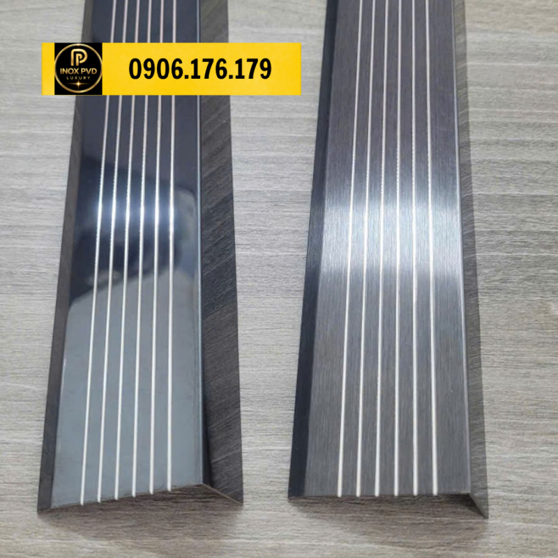 nẹp inox chống trơn cầu thang cho nhà ở trường học bệnh viện đồng nai