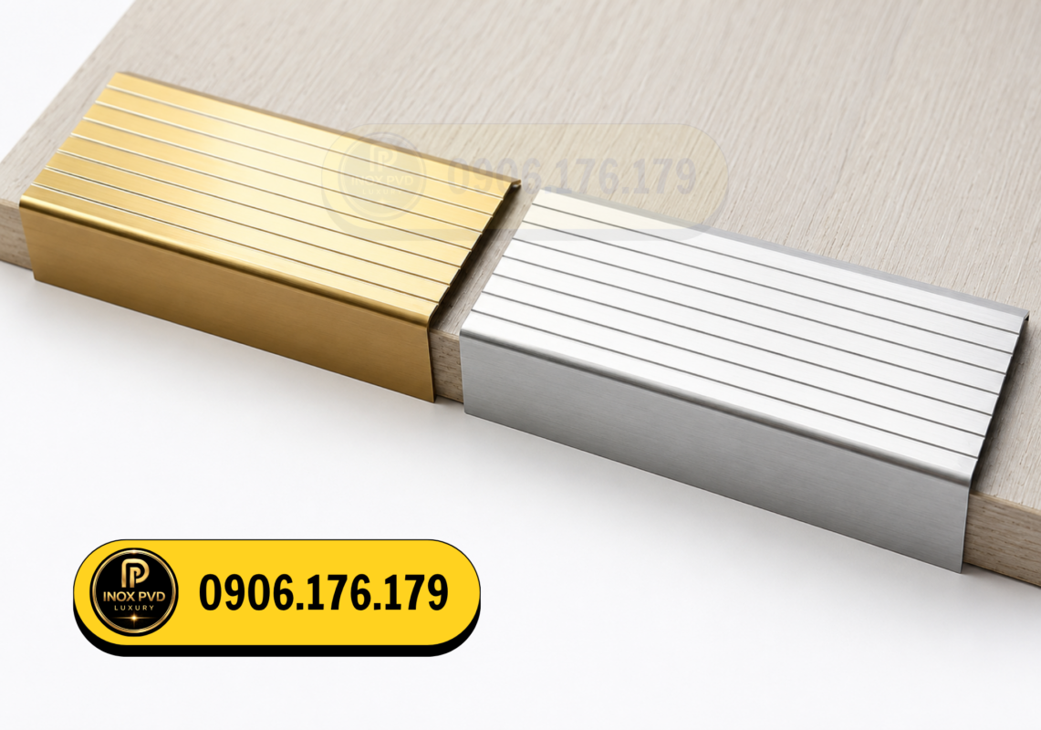 Nẹp inox chống trơn bảo vệ cạnh bậc cầu thang tại Hồ Chí Minh Bình Dương Vũng Tàu