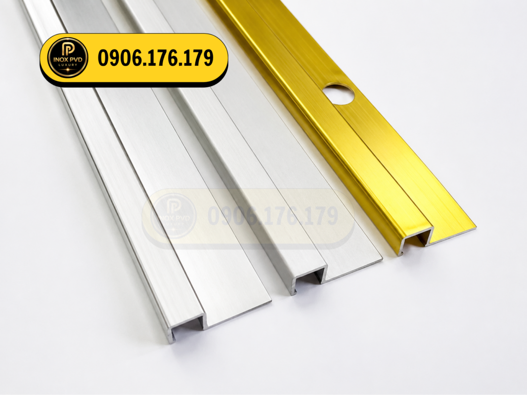 Nẹp nhôm bo góc vuông Đồng Nai chính hãng giúp tăng tuổi thọ và giá trị thẩm mỹ cho công trình hoàn thiện.